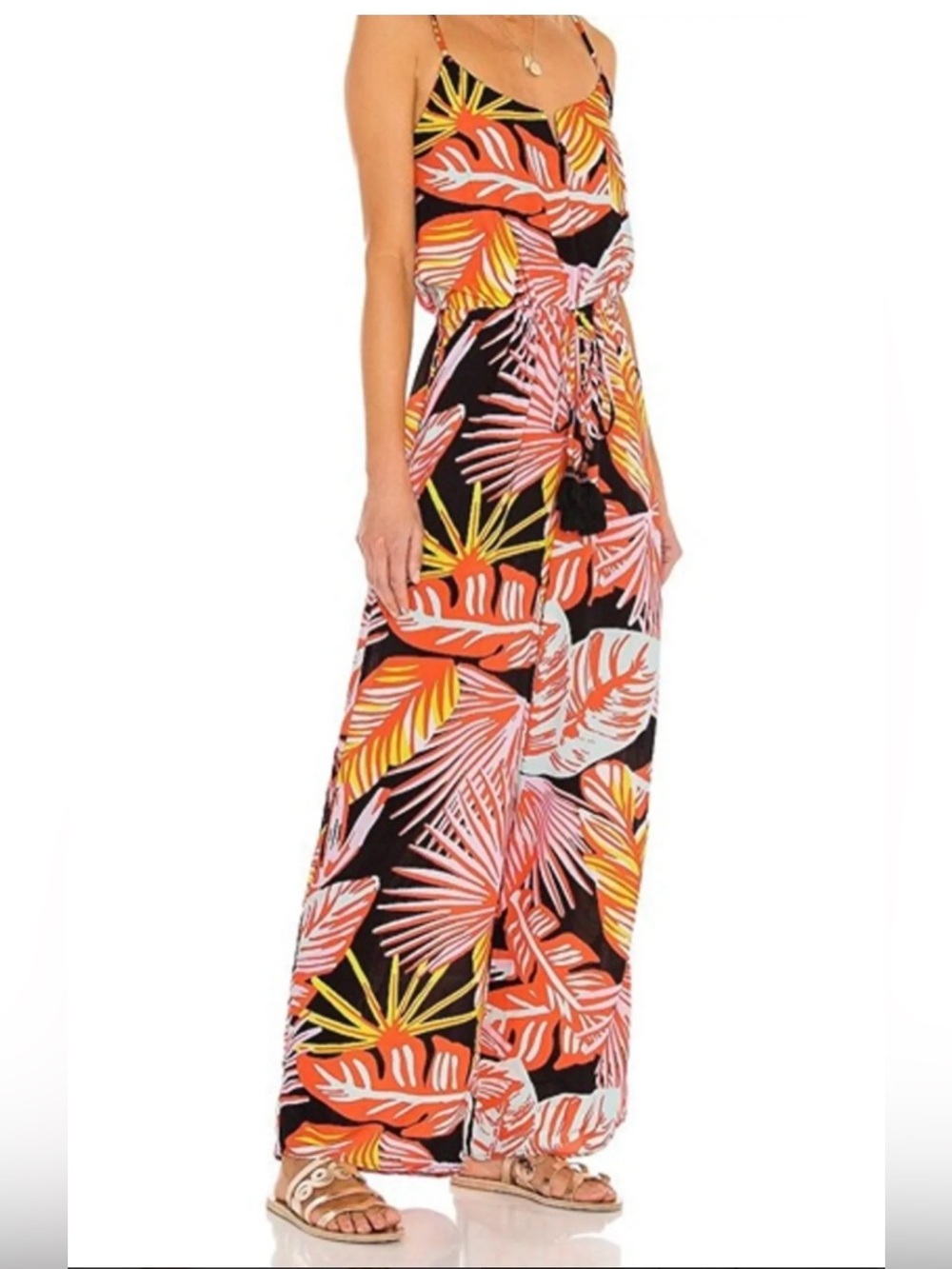 Maaji Pink Multi Tropical Leaf One-Piece Jumper size small